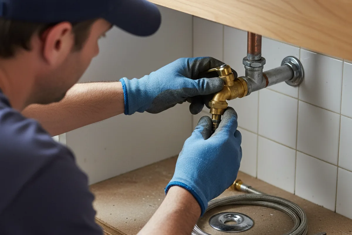 Shutoff valve and fitting work during Faucet and Fixture Repair in Dayville